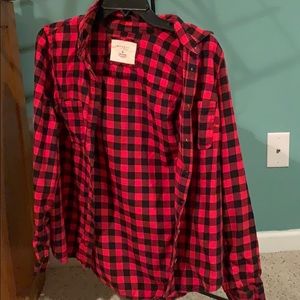 Red and black women’s flannel size M